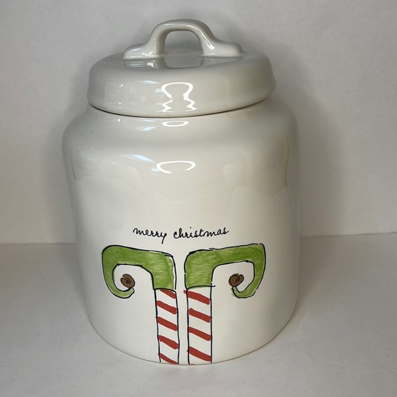 Rae Dunn Kitchen Rae Dunn Elf Feet Canister Merry Christmas New